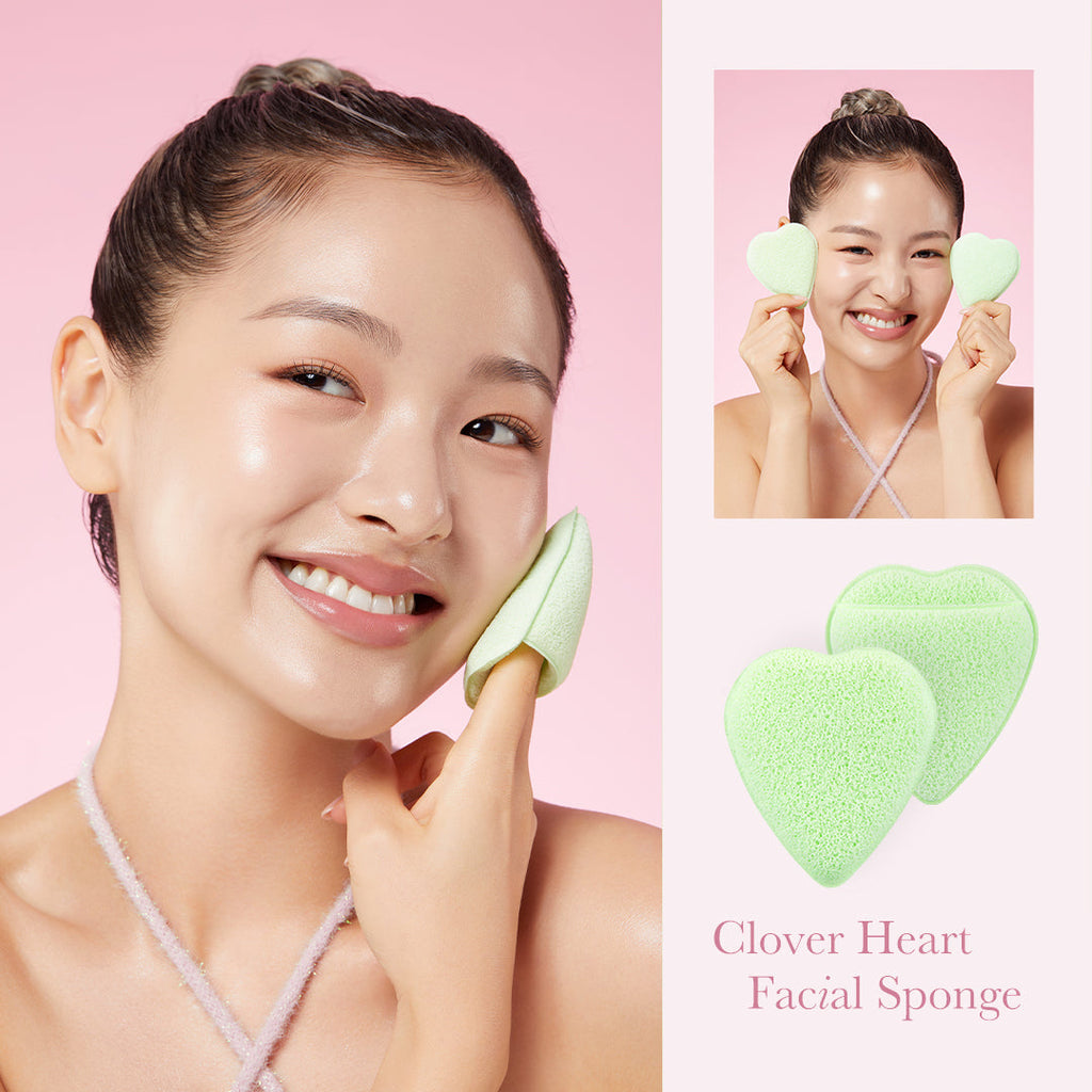 Clover Heart Facial Sponge J2