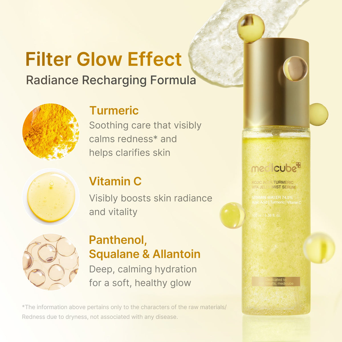 Kojic Acid Turmeric Vitamin Gold Jelly Mist Serum M0