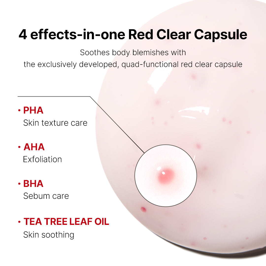 Red Clear Capsule Body Lotion Q0