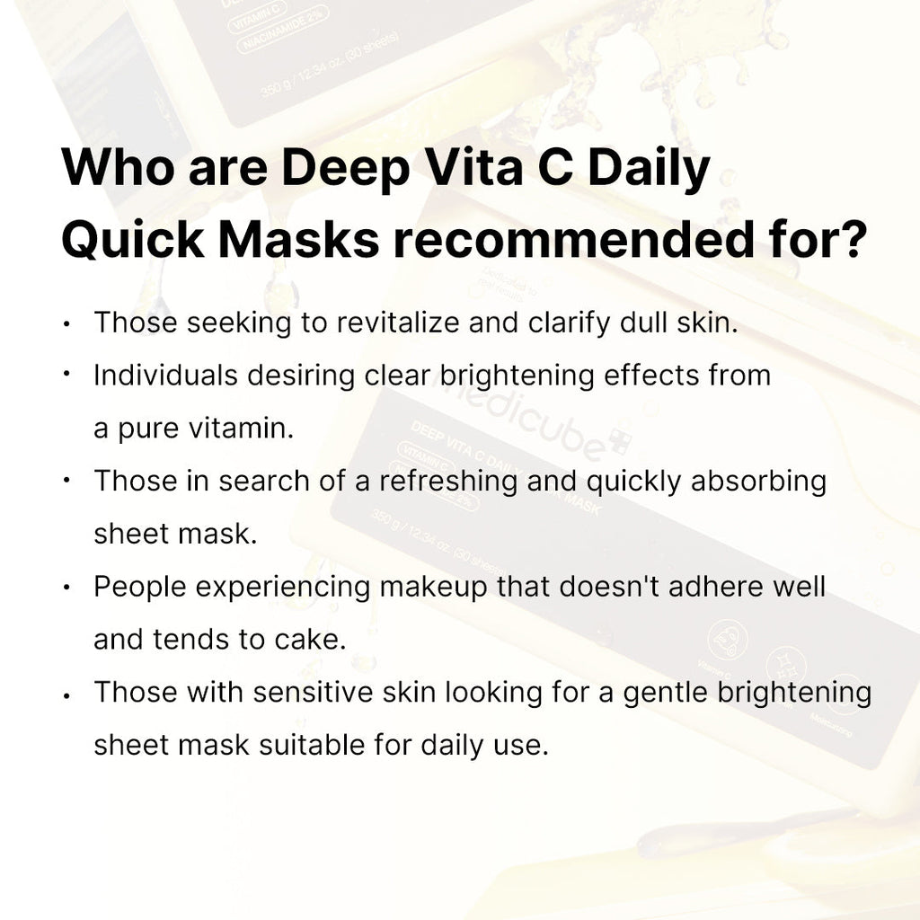 Deep Vita C Daily Quick Masks P8