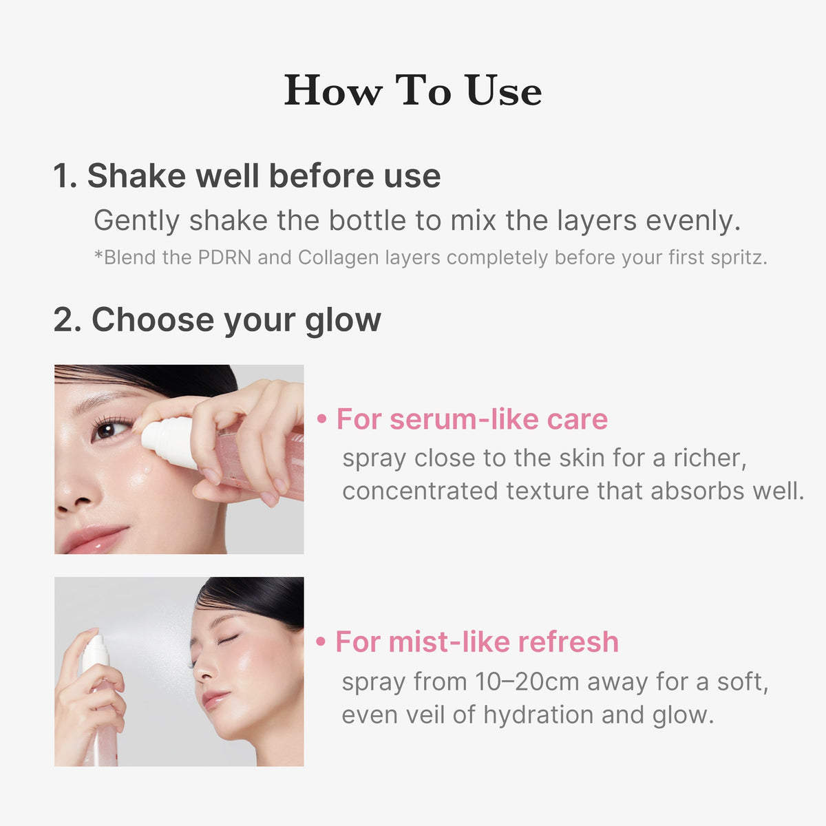 PDRN Pink Collagen Glow Jelly Mist Serum D4